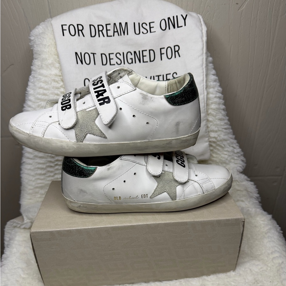 GOLDEN GOOSE White Old School Sneakers - Picture 4 of 16